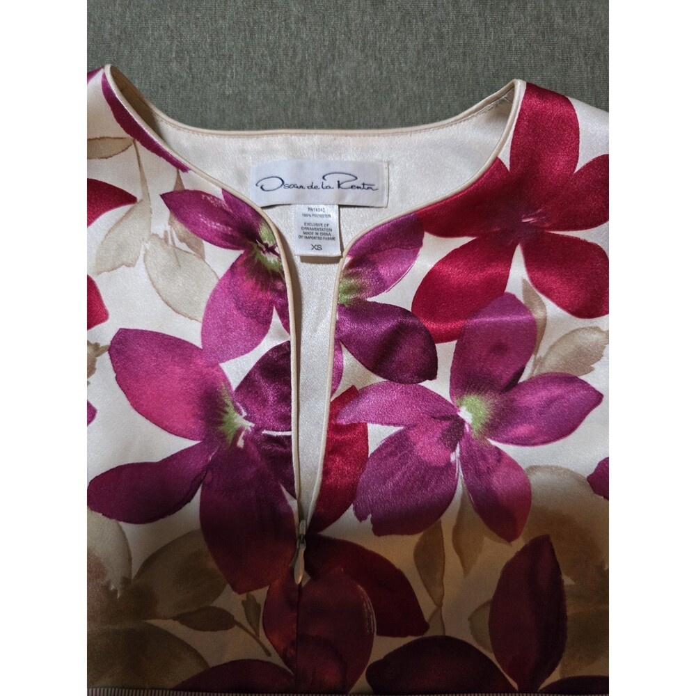 Oscar de La Renta Floral Dress Or Kaftan Size XS Fits Up To Medium Resort Wear